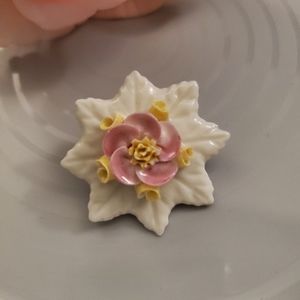 Belleek Ireland Pottery Brooch